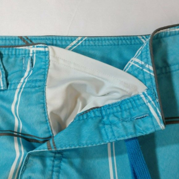 Rip Curl Blue White Chequered Board Shorts Size 32 - Picture 6 of 11